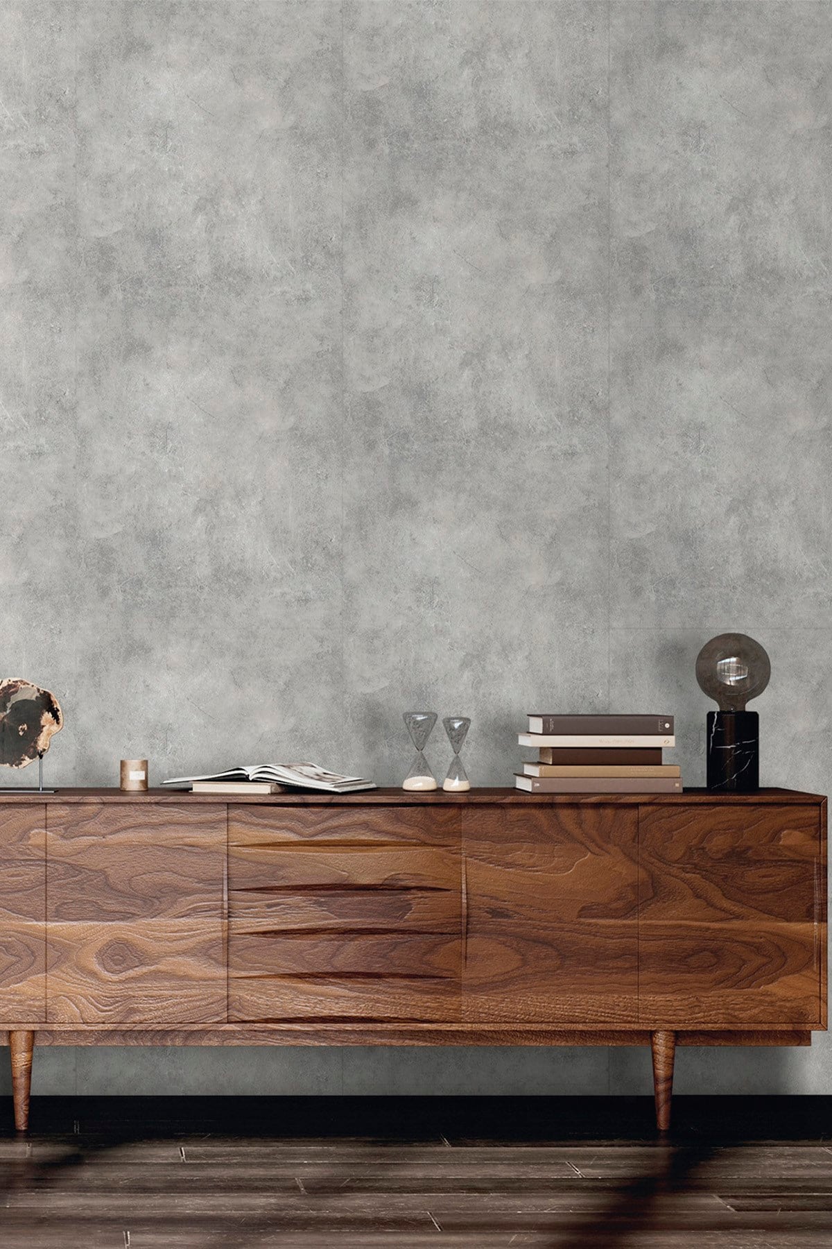 Bien Exclusive 5414 - 71-6 Soft Antrasit Gri Renk Düz Sade Kombin Görünüm Duvar Kağıdı 5 M²