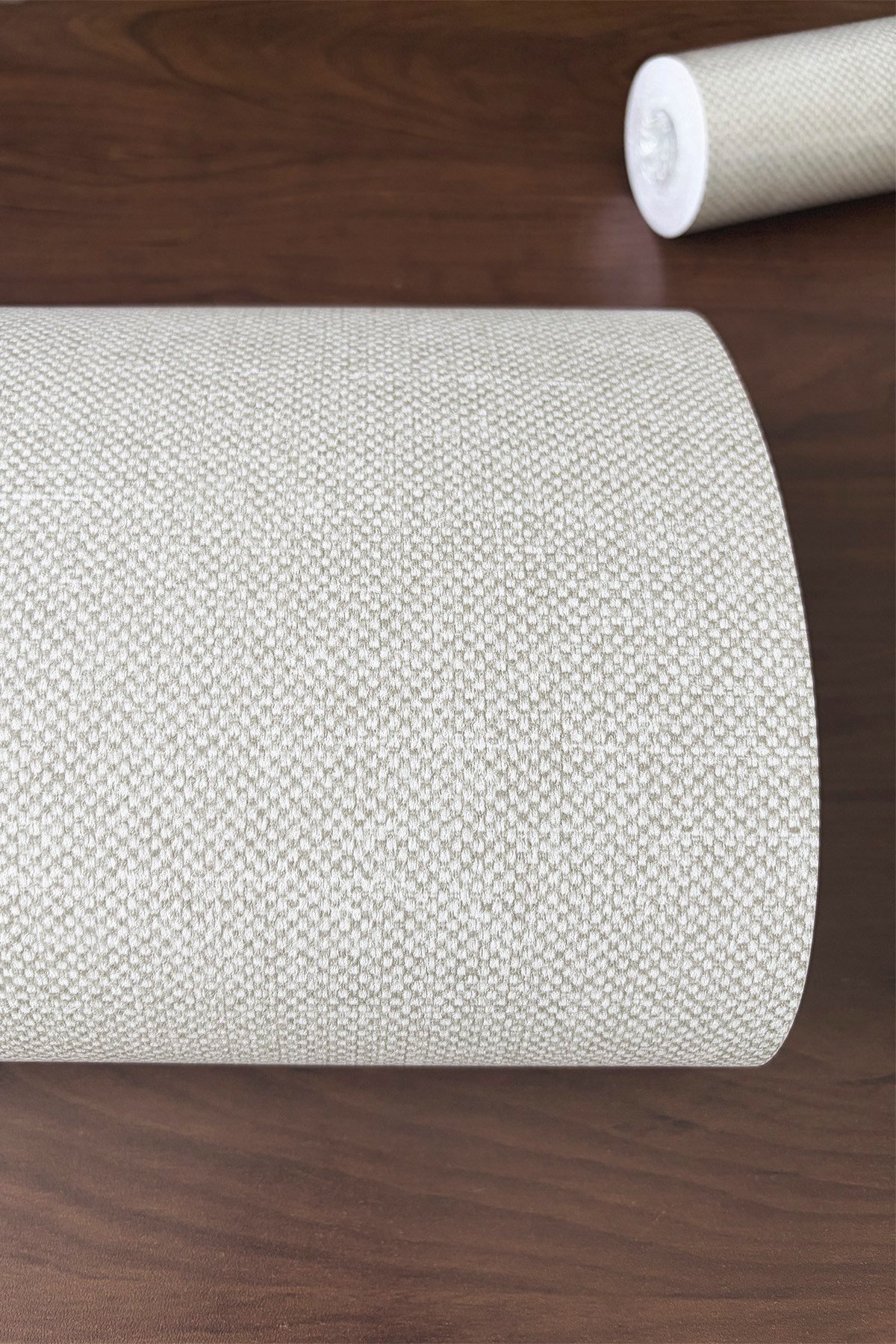 Bien Exclusıve 5550 Serin Gri Hasır Hissi Lüks Görünüm Dokulu Duvar Kağıdı 53x1000 cm, 5M²