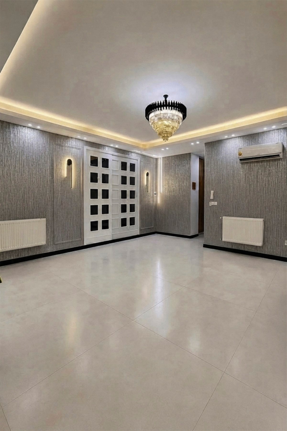 Bien Exclusıve 5667 Serin Gri Ve Gümüş Metalik Lüks Görünüm Dikey Çizgili Duvar Kağıdı 5M²