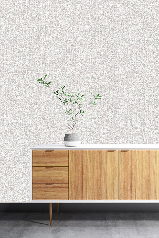 Bien Exclusıve 7005 Açık Gri Noktalı Hasır Çuval Görünüm Duvar Kağıdı 5M²