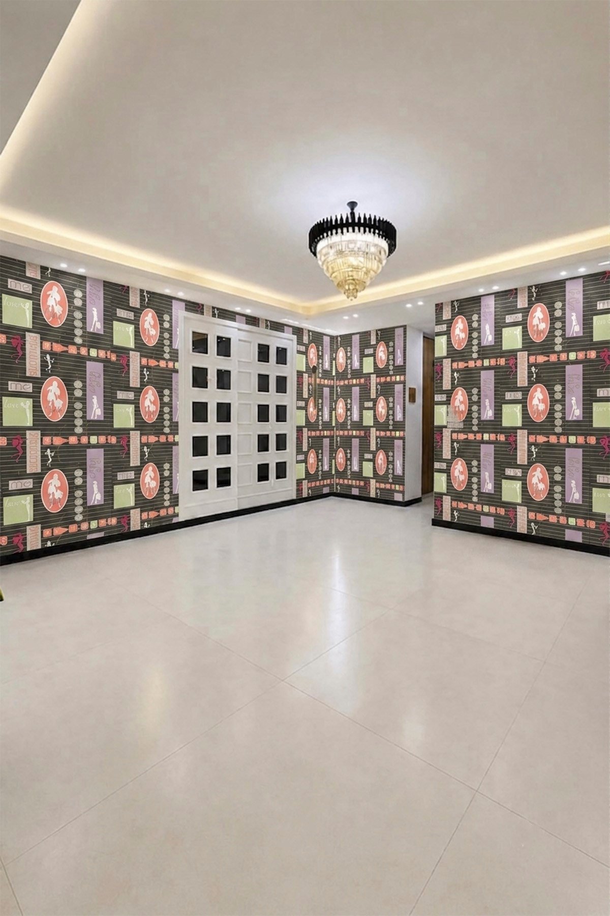Bien Exclusive New Age 7082 Beyaz Gri Kalın Çizgili Dalgalı Desenli Duvar Kağıdı 5 M²