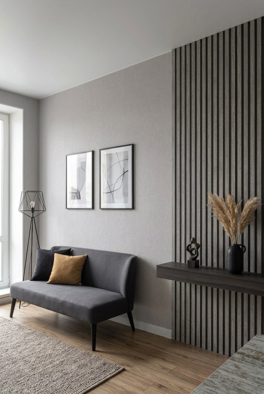 Zümrüt EXCLUSIVE 7600 Lambri Panel Ahşap Duvar Çıtası Desenli Duvar Kağıdı 5,30 M²
