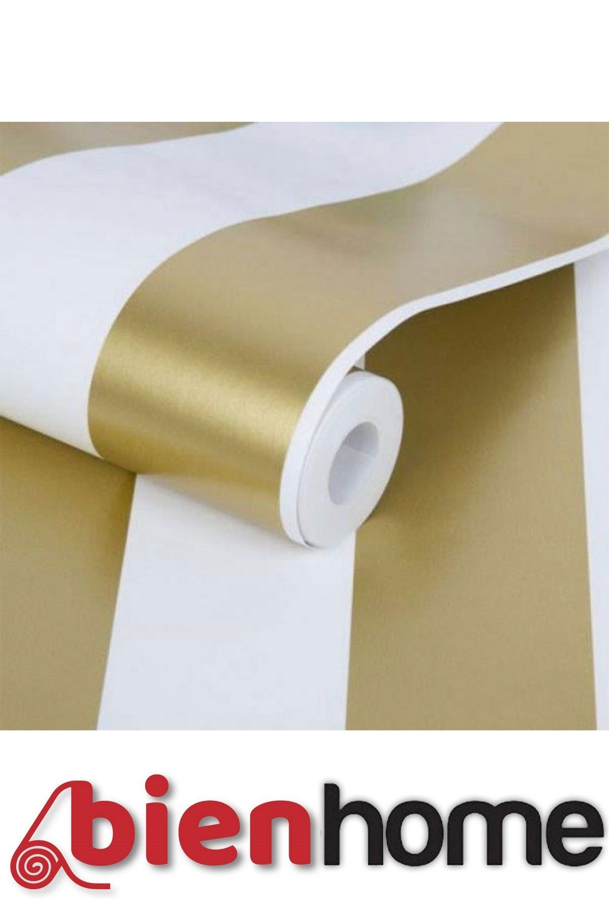 Zümrüt Exclusive 7920 Altın Varak Rengi Gold Beyaz Duvar Kağıdı (5,3 M²)