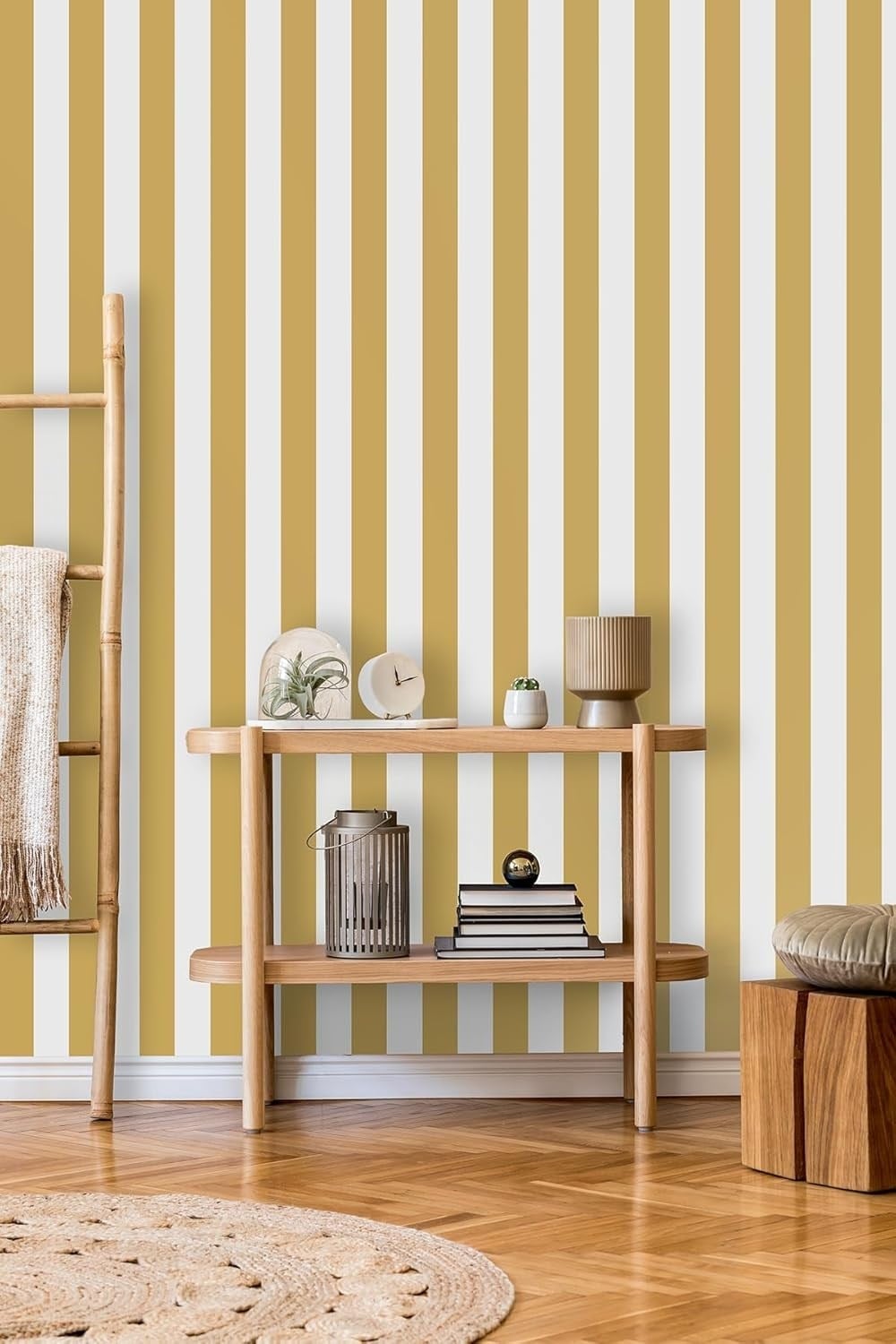 Zümrüt Exclusive 7920 Altın Varak Rengi Gold Beyaz Duvar Kağıdı (5,3 M²)