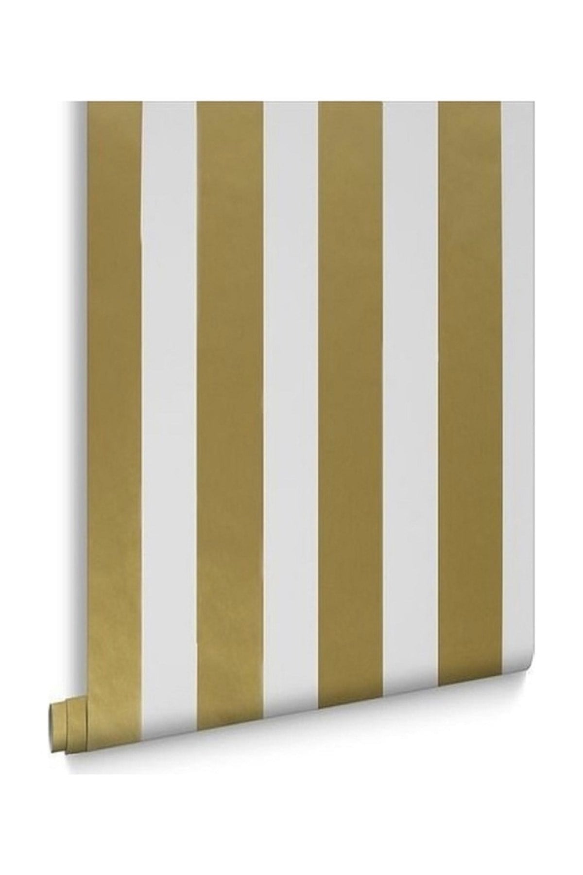 Zümrüt Exclusive 7920 Altın Varak Rengi Gold Beyaz Duvar Kağıdı (5,3 M²)