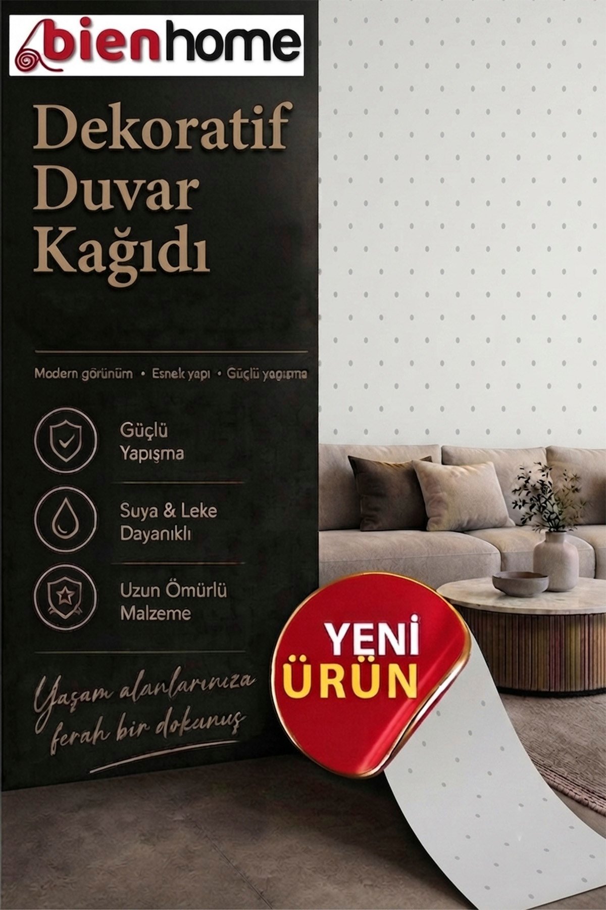 Zümrüt Kids 418-1 Gri Nokta Desenli Çocuk Duvar Kağıdı 5,33 M²