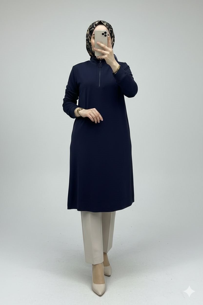 Armine Trend lacivert Tunik