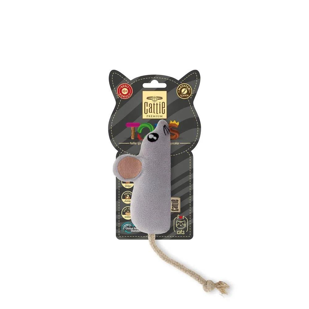 Cattie Matatabi İçerikli Kedi Oyuncağı Peluş Fare 11Cm