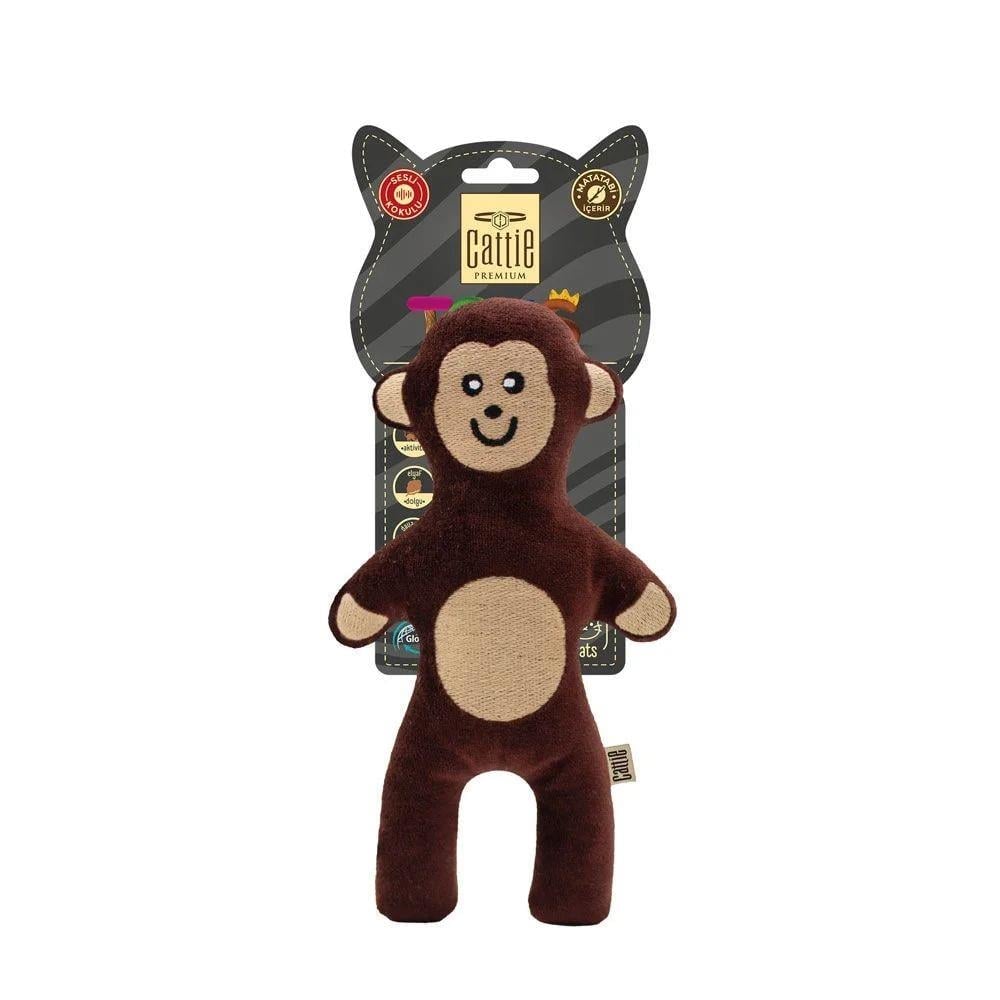 Cattie Matatabi İçerikli Kedi Oyuncağı Peluş Maymun 20Cm