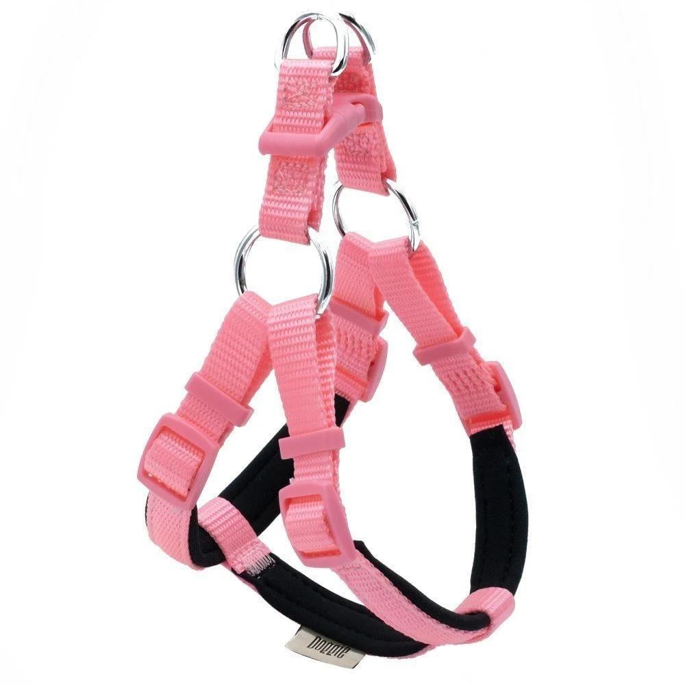 Doggie Konforlu Dokumadan El Yapımı Ronin Model Köpek Göğüs Tasması XS-1,5x35-45cm - Karma Renk
