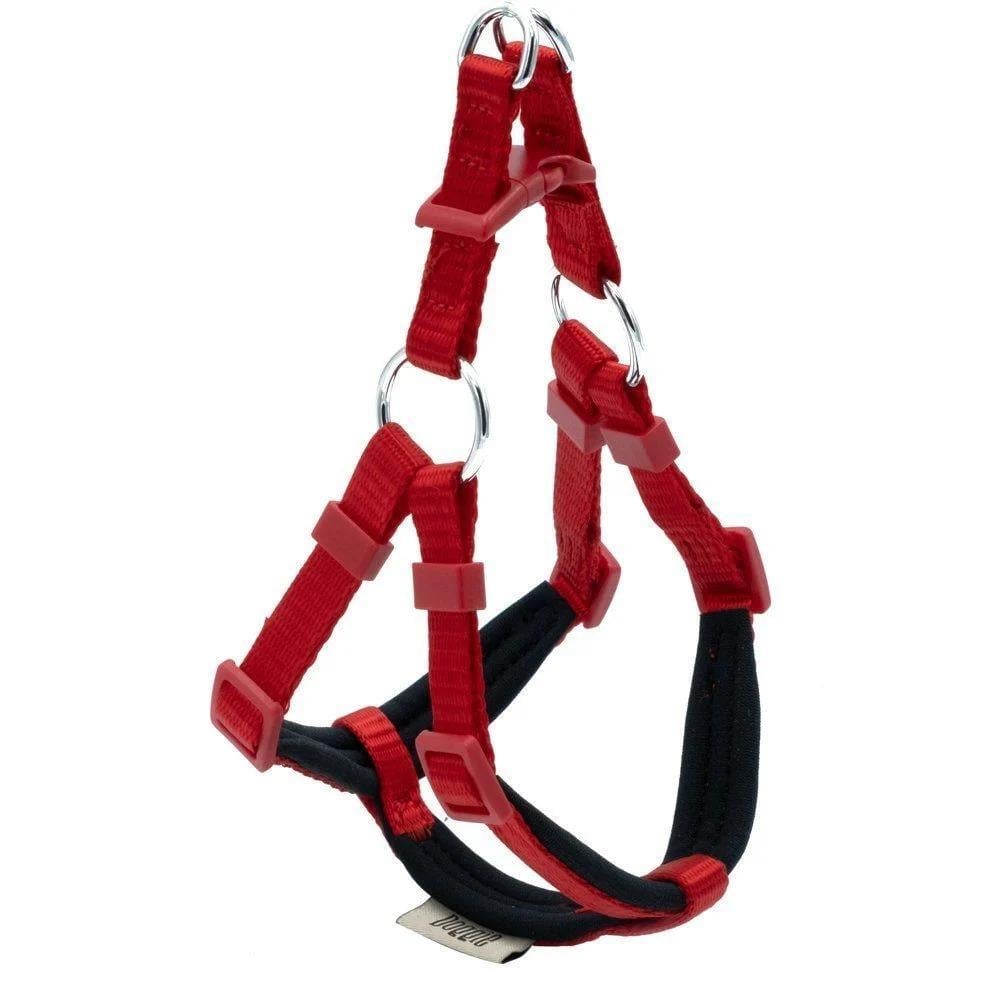 Doggie Konforlu Dokumadan El Yapımı Ronin Model Köpek Göğüs Tasması XS-1,5x35-45cm - Karma Renk