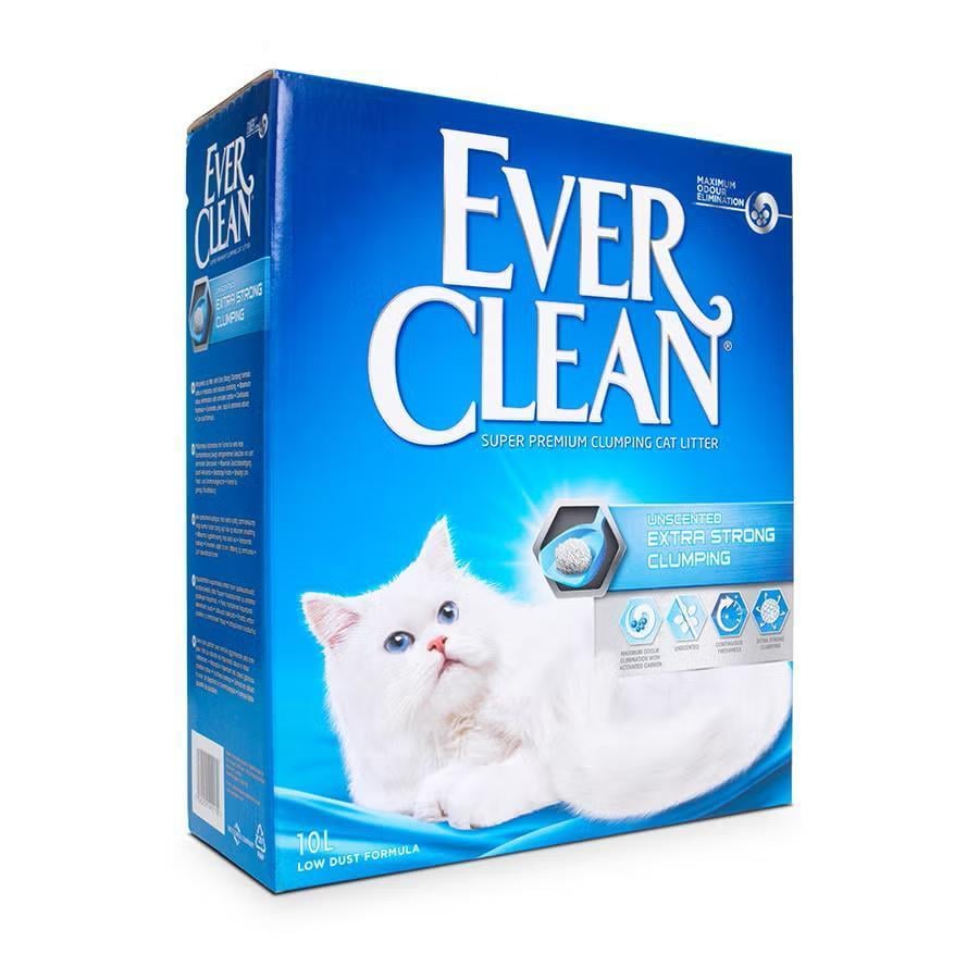 Ever Clean EXTRA STRONG CLUMPING UNSCENTED Daha az ufalanma için güçlü, sıkı topaklar. kedi kumu 10L