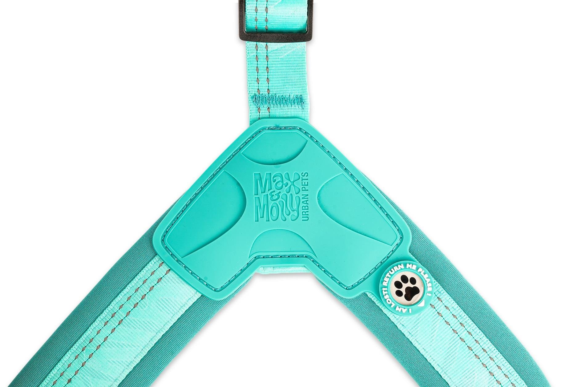 Matrix 2.0 Akıllı Künyeli Q-Fit Köpek Göğüs Tasması  - Turkuaz
