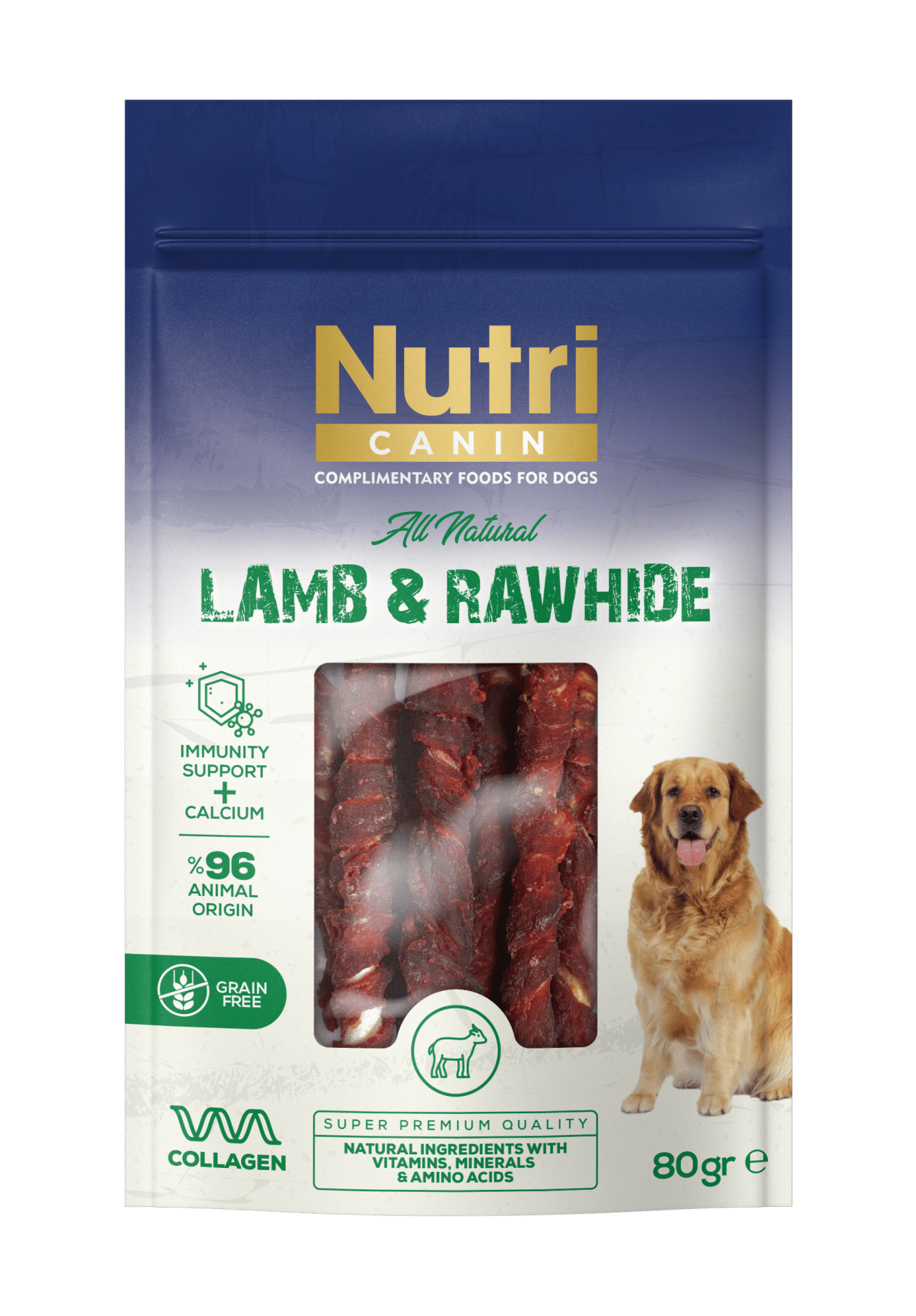NUTRİ FELİNE Kuzu Eti Sargılı Kemik 80gr