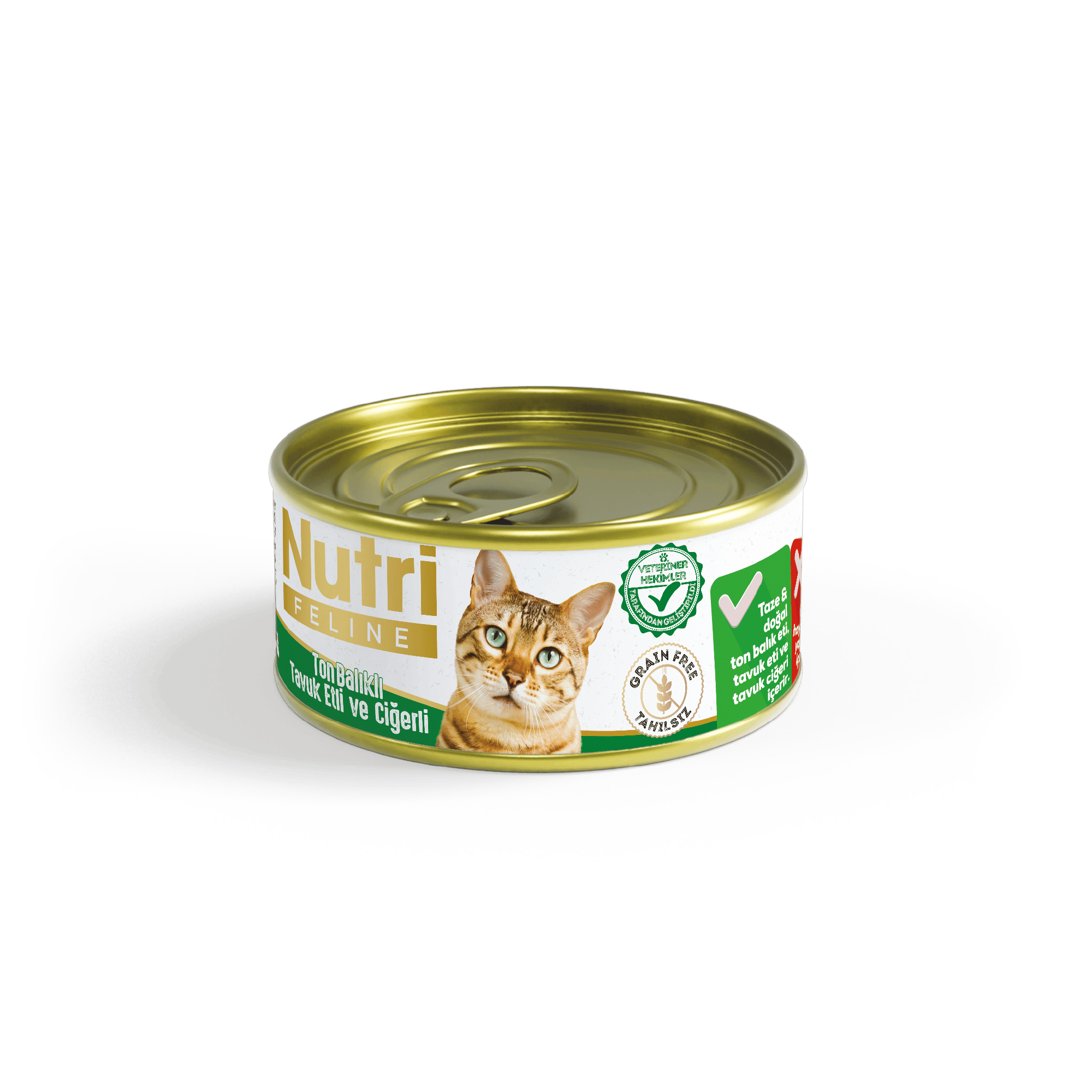 NUTRİ FELİNE TON BALIKLI TAVUK ETLİ ve CİĞERLİ KONSERVE 85gr