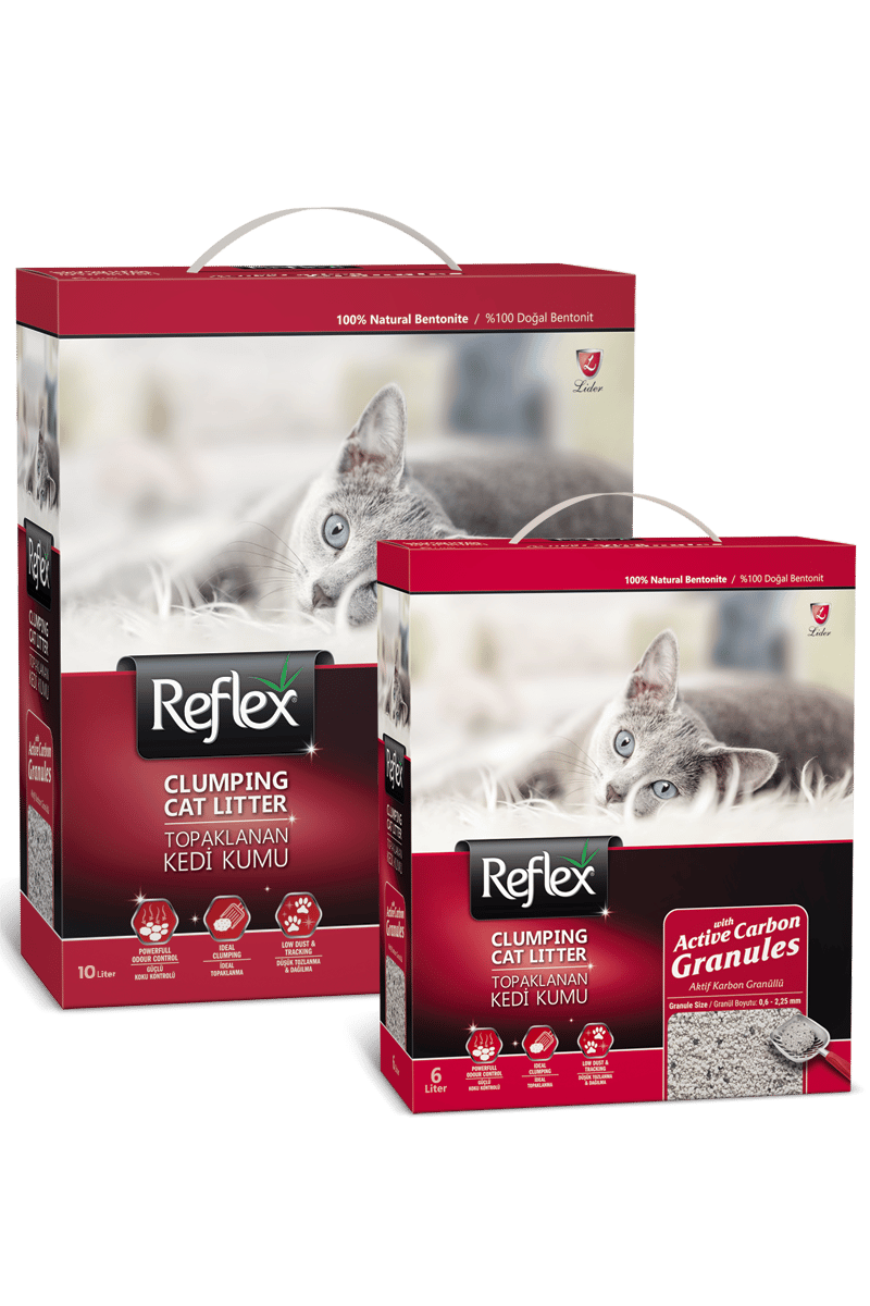 Reflex Aktif Karbon Granüllü Topaklanan Kedi Kumu 10L
