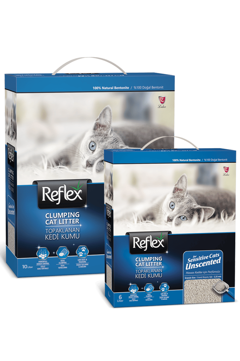 Reflex Hassas Kediler İçin Parfümsüz Topaklanan Kedi Kumu 10L