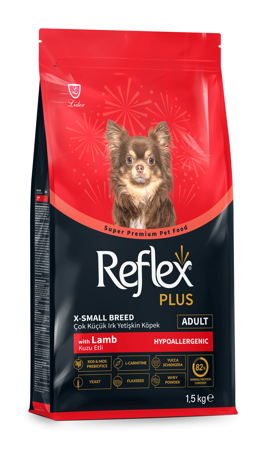Reflex Plus Kuzu Etli Çok Küçük Irk Yetişkin Köpek Maması 1.5kg