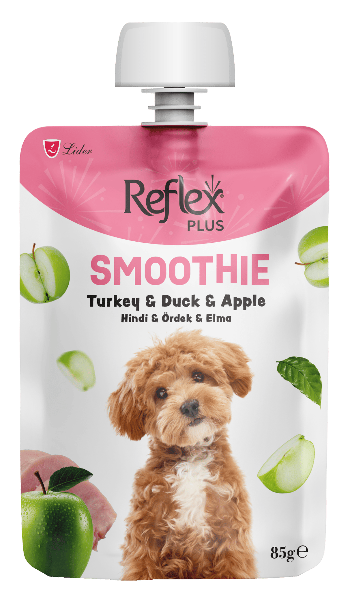 REFLEX Smoothie / Hindi, Ördekli Etli ve Elmalı Yetişkin Köpek Sıvı Ödül Maması 85gr