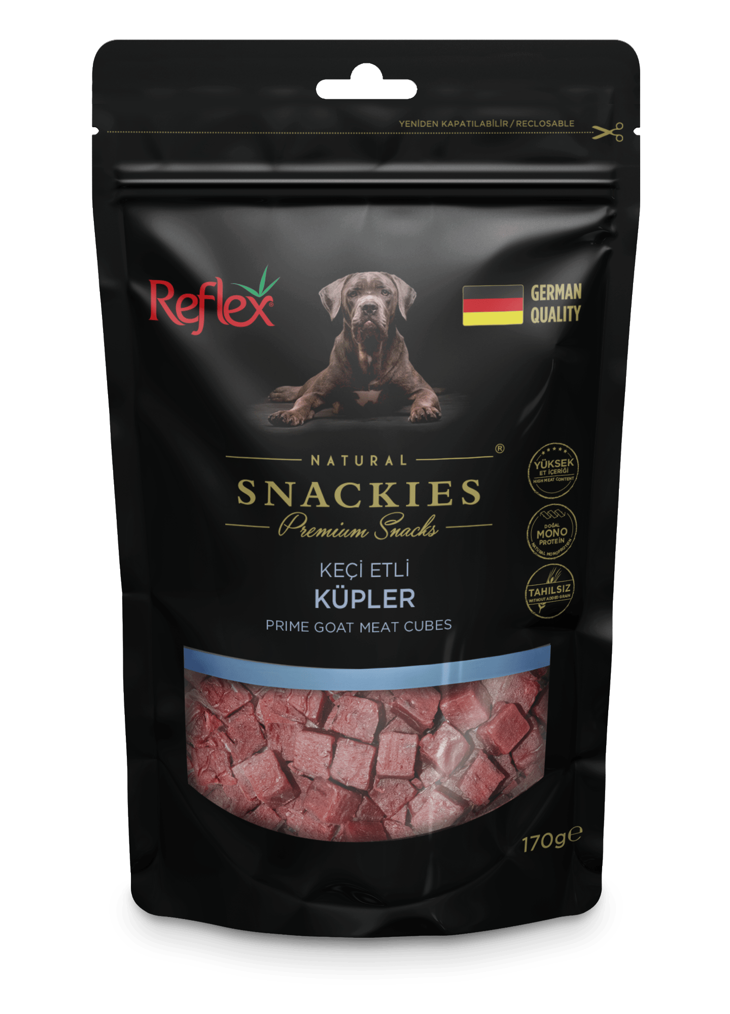 REFLEX Snackies / Keçi Etli Küpler Köpek Ödül maması  170gr