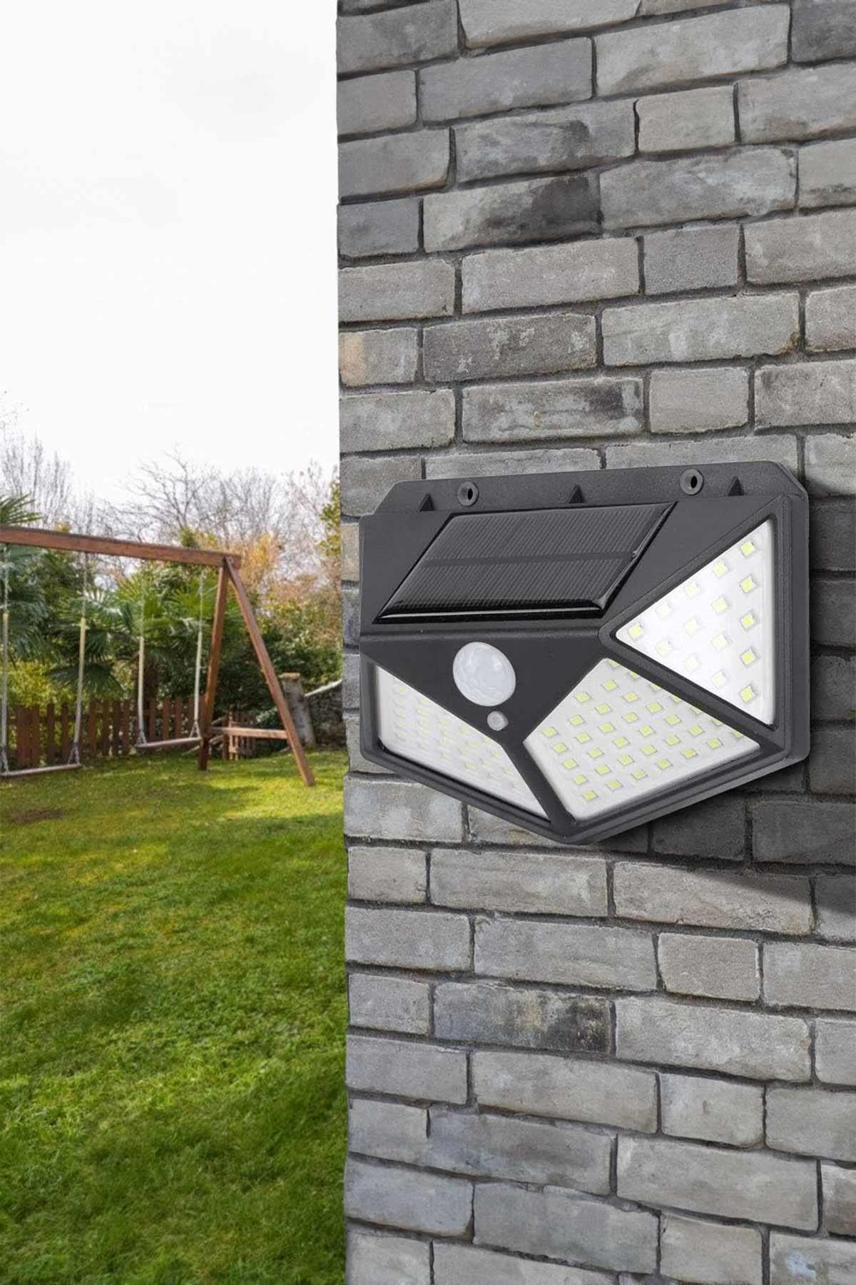 100 Ledli Güneş Enerjili Bahçe Lambası Solar Hareket Sensörlü Şarj DG1231