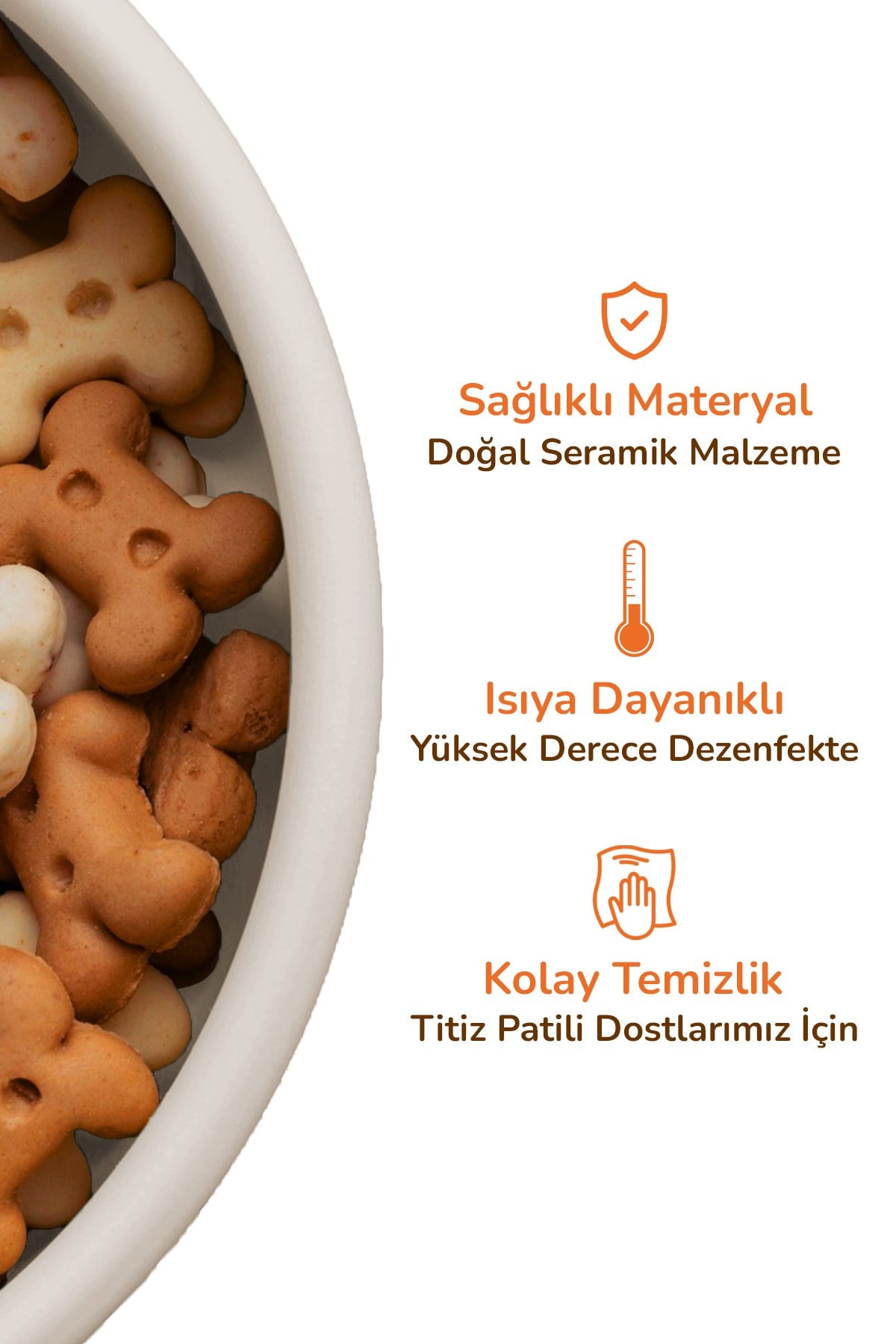 2'li Seramik Dekoratif Kedi Ve Köpek Pleksi Mama & Su Kabı Paspas