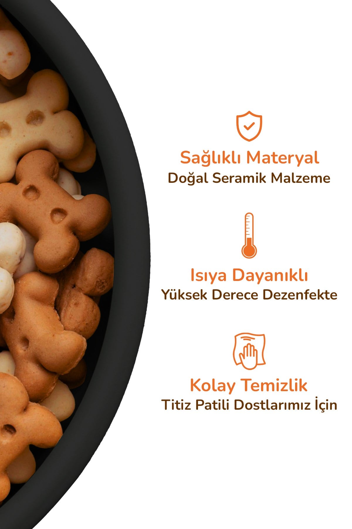 2'li Seramik Dekoratif Kedi Ve Köpek Pleksi Mama & Su Kabı Paspas