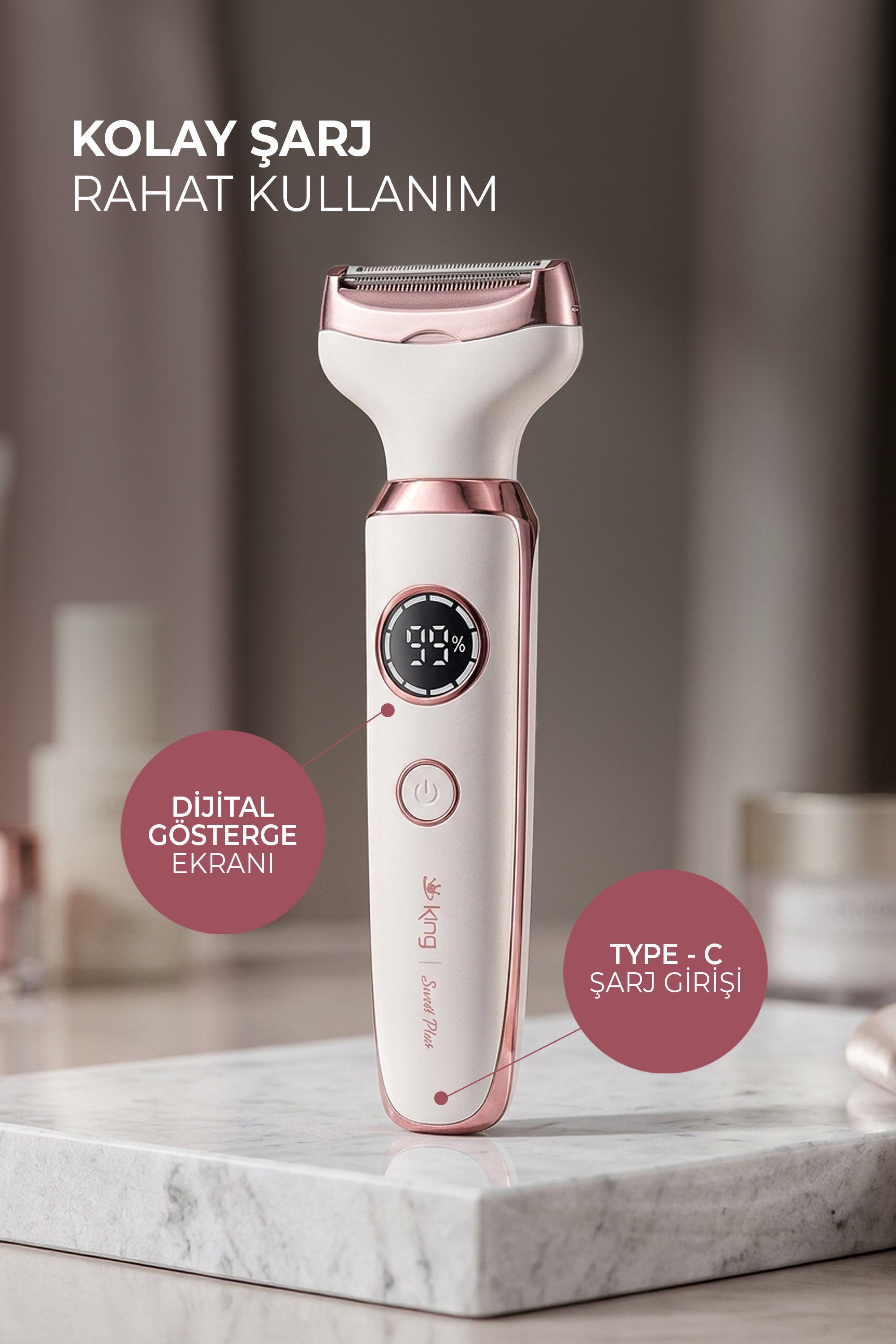 4 Başlıklı Kablosuz Epilatör/Epilasyon Aleti, Swelt Plus Epilasyon Seti K4101