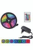 5 Mt Şerit Animasyonlu Tak Çalıştır Kumandalı Trafolu Rgb Şerit Işık Aydınlatma Parti Led