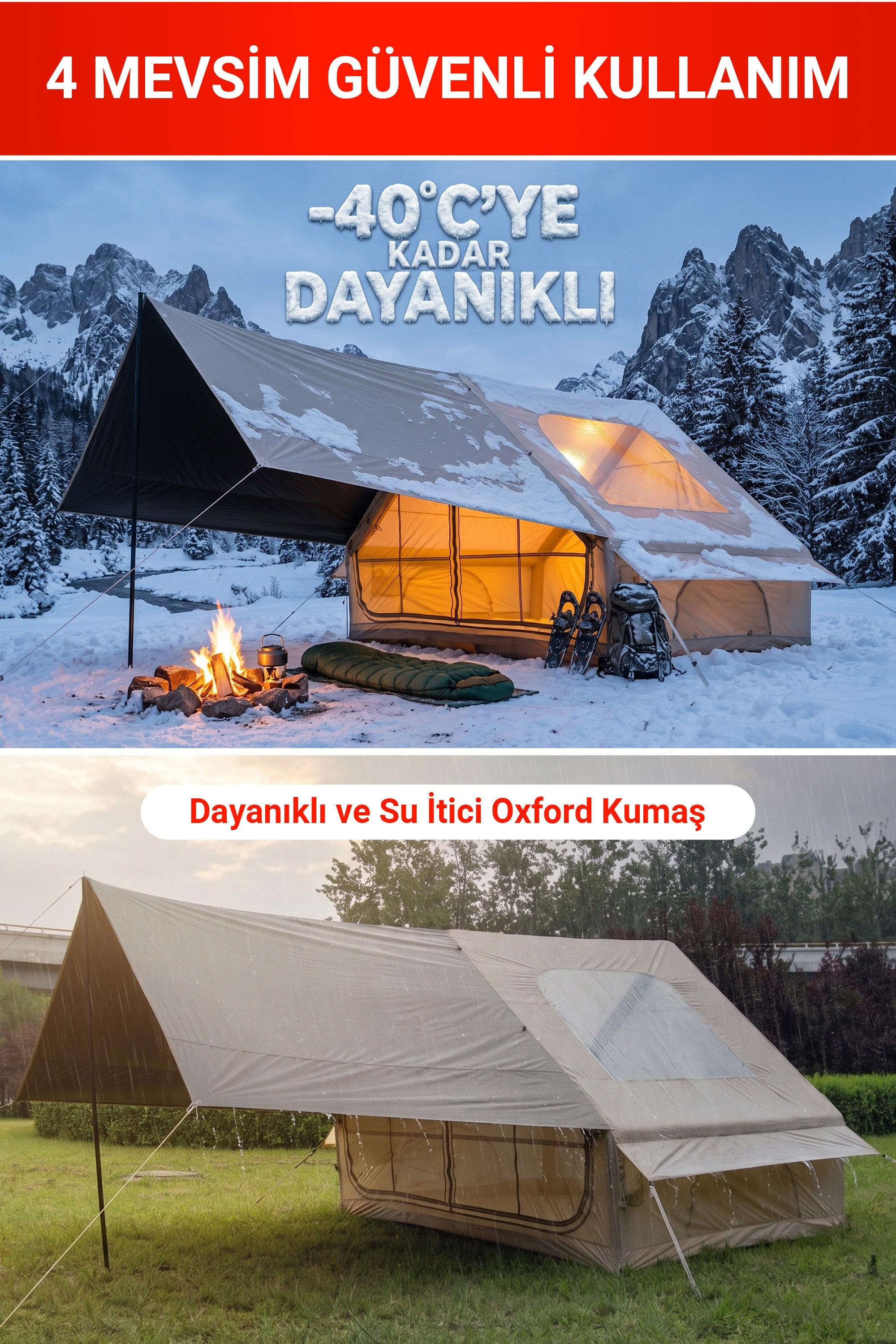 6 Kişilik Kamp Çadırı Çift Kişilik Yatak ve Yastık Kamp Seti