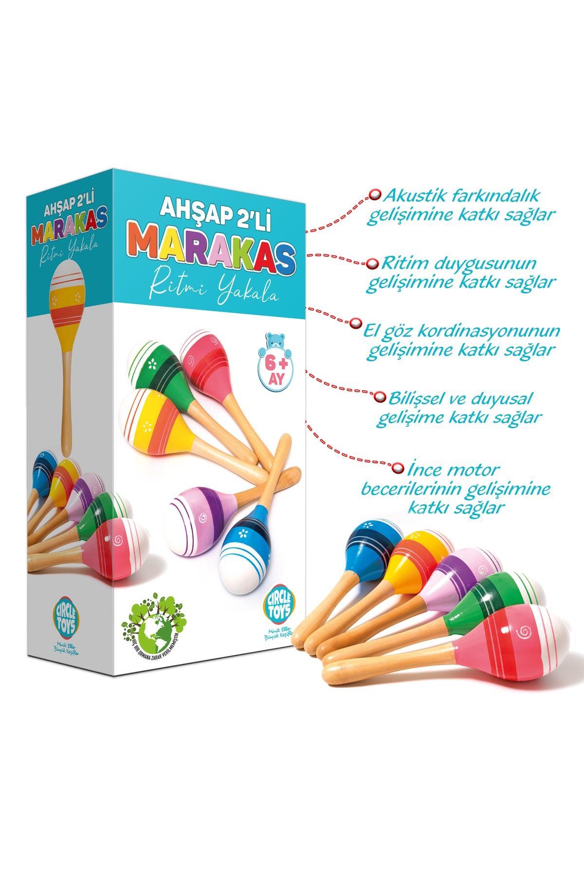 Ahşap 2'li Marakas Seti - Ritmi Yakala