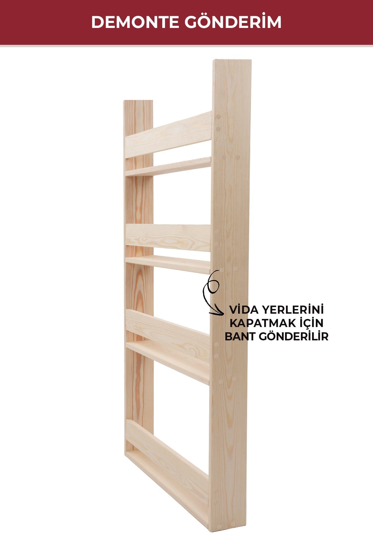 Ahşap Çocuk Odası Veya Mutfak İçin Kullanılabilir Çok Amaçlı Raf, Kitaplık 6103