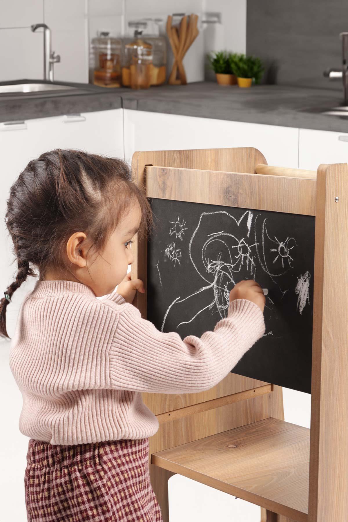 Ahşap Montessori Çocuk Öğrenme Kulesi T3007