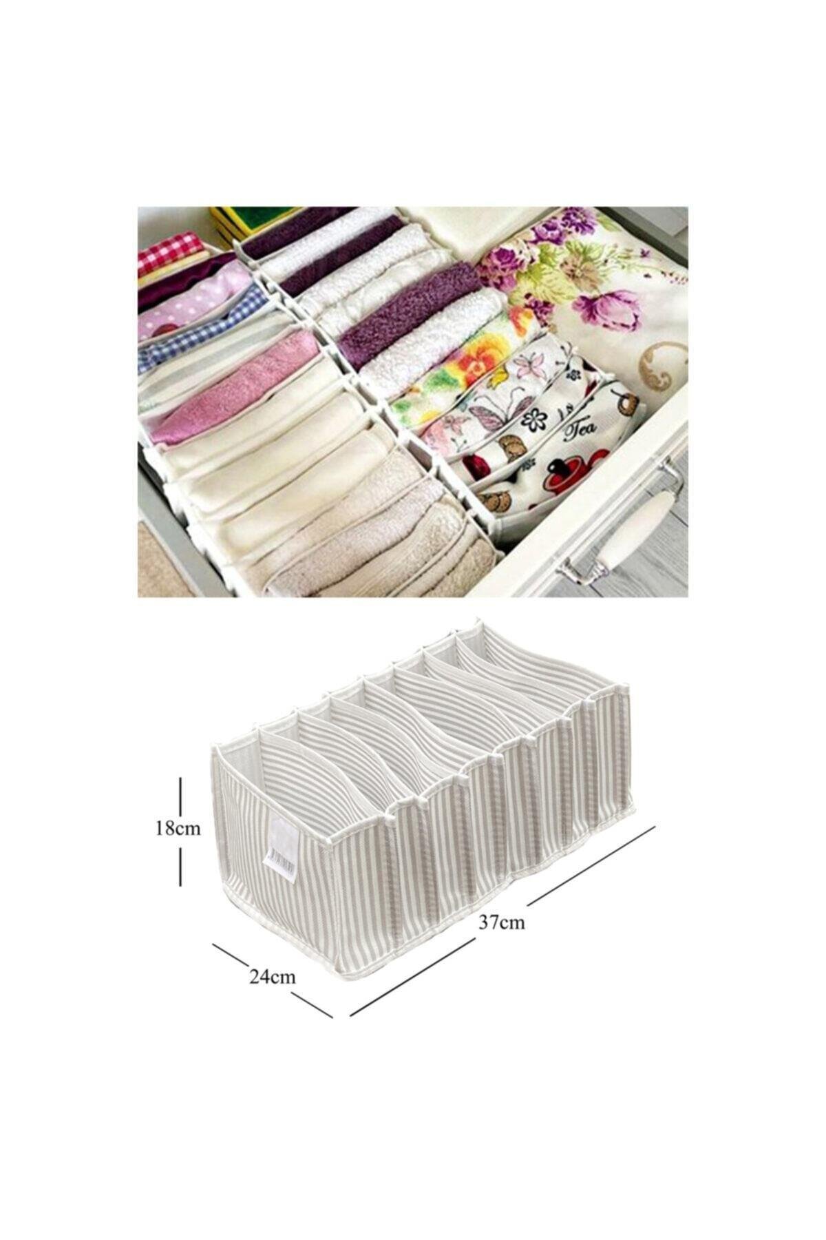 Alas Çok Amaçlı Çekmece İçi Akordiyon Organizer Gri Çizgili Tekli Large