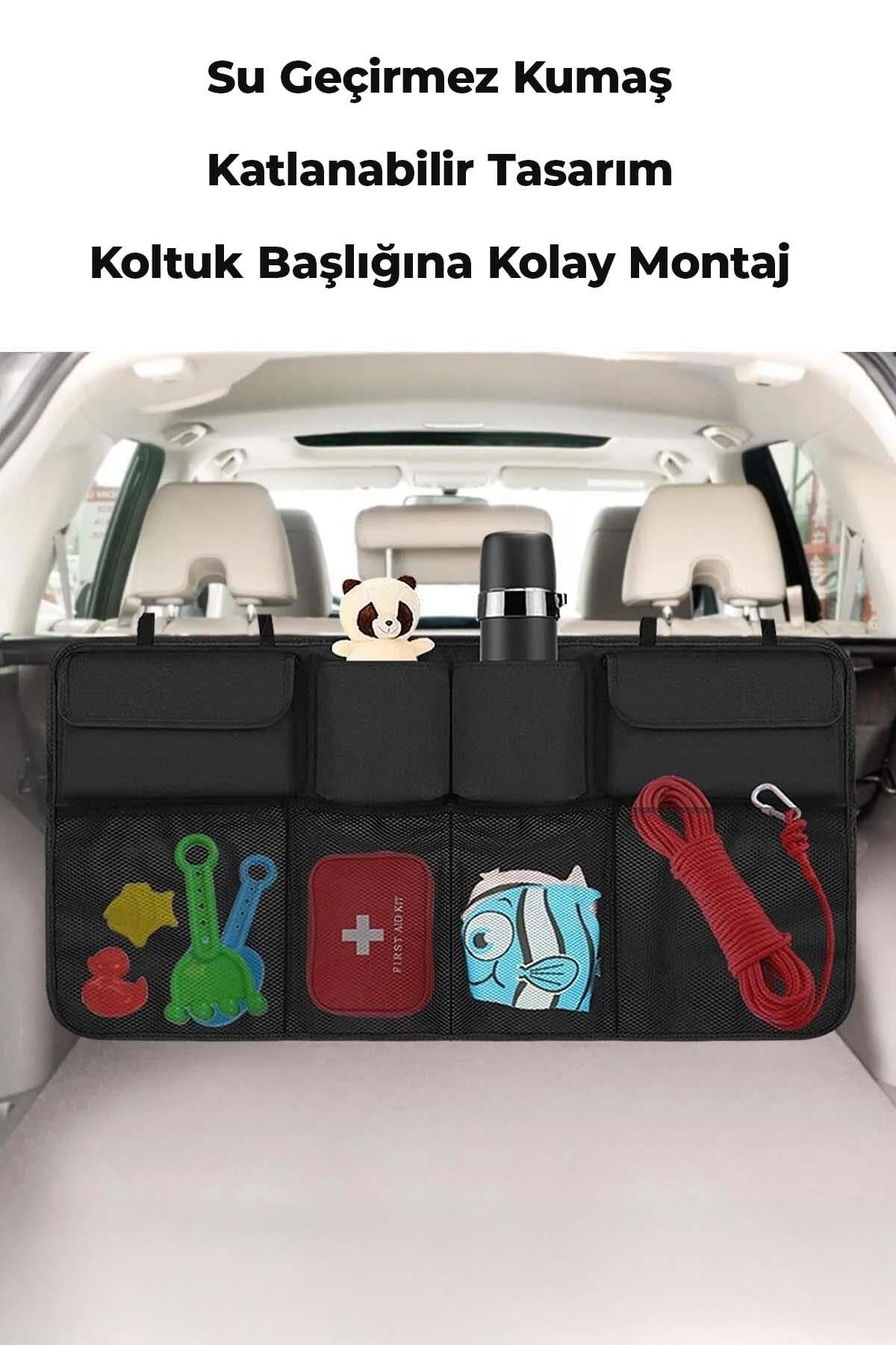Araba Bagaj Organizer Araba Koltuk Arkası Araç Eşya Düzenleyici Oto Bagaj Çantası Düzenleyici Çanta(EX-44 8 Cepli)