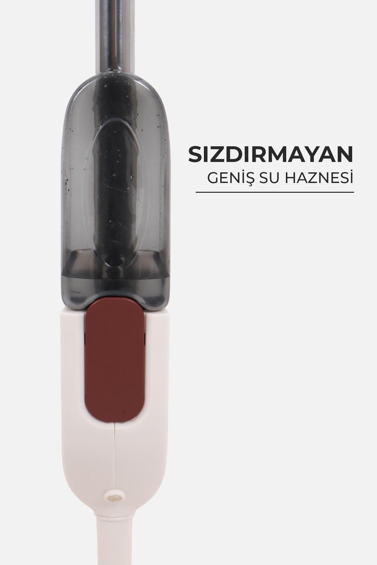 Bej Sprey Mop Deterjan Hazneli 3 Adet Moplu Spreyli Temizlik Paspası 3 Bezli Lavanta Yağı Hediye