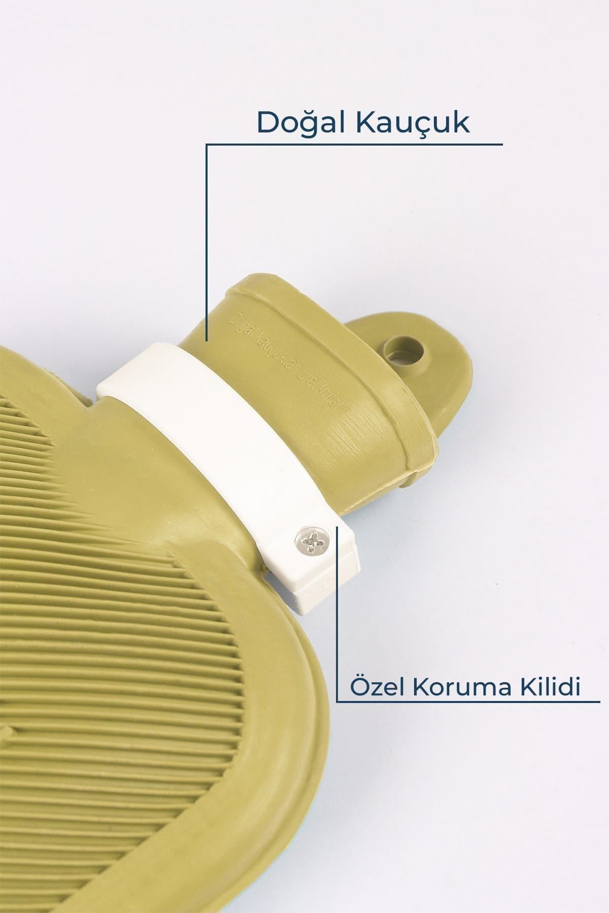 Champion Kauçuk Termofor Mini Sıcak Su Torbası, Kokusuz Sıcak Su Torbası Krem 1,5 L