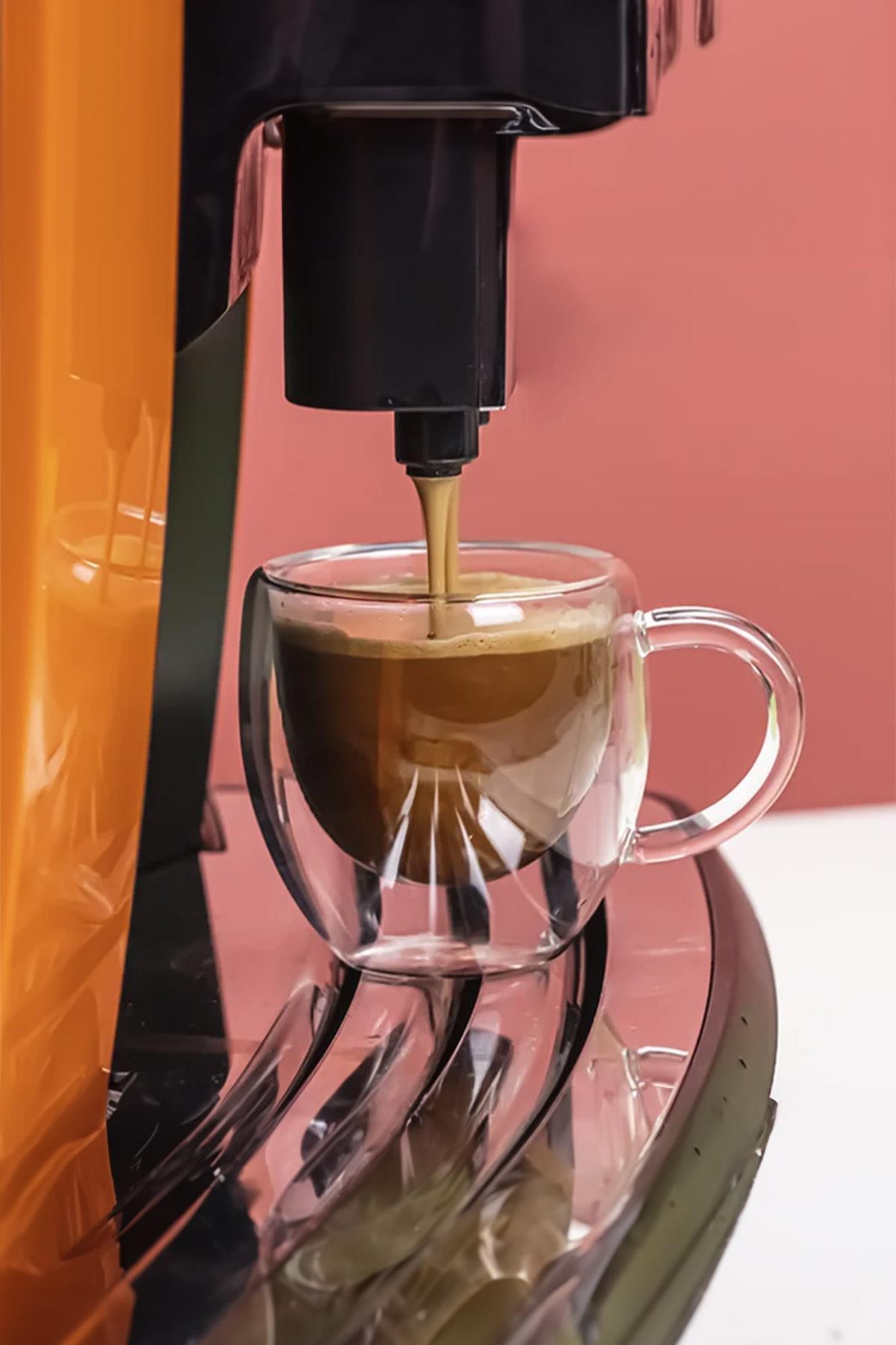 Çift Camlı Çift Cidarlı Cam Kupa Ev Ofis Fincanı 250 Ml Çift Katlı Isı Yalıtımlı Kulplu Cam Bardak