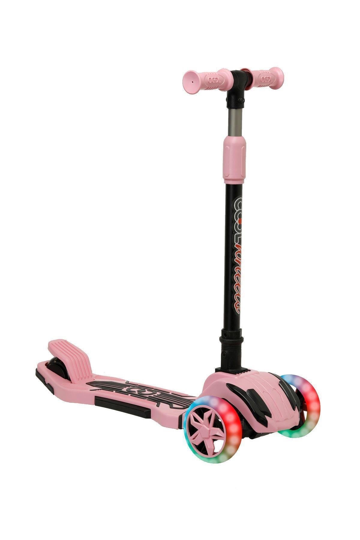 Cool Wheels Luna Elite 3 Tekerlekli Katlanabilir Led Işıklı Scooter Pembe FR59960