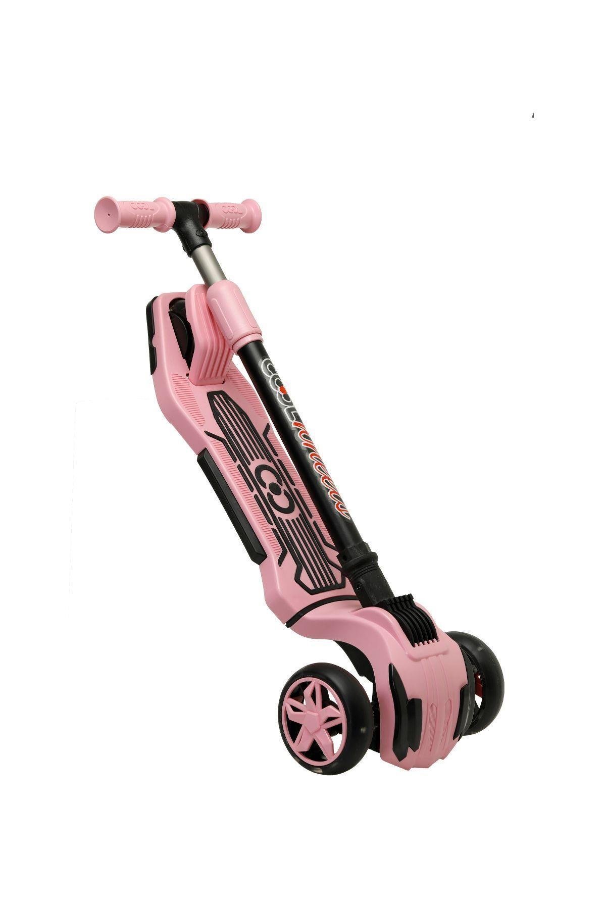 Cool Wheels Luna Elite 3 Tekerlekli Katlanabilir Led Işıklı Scooter Pembe FR59960