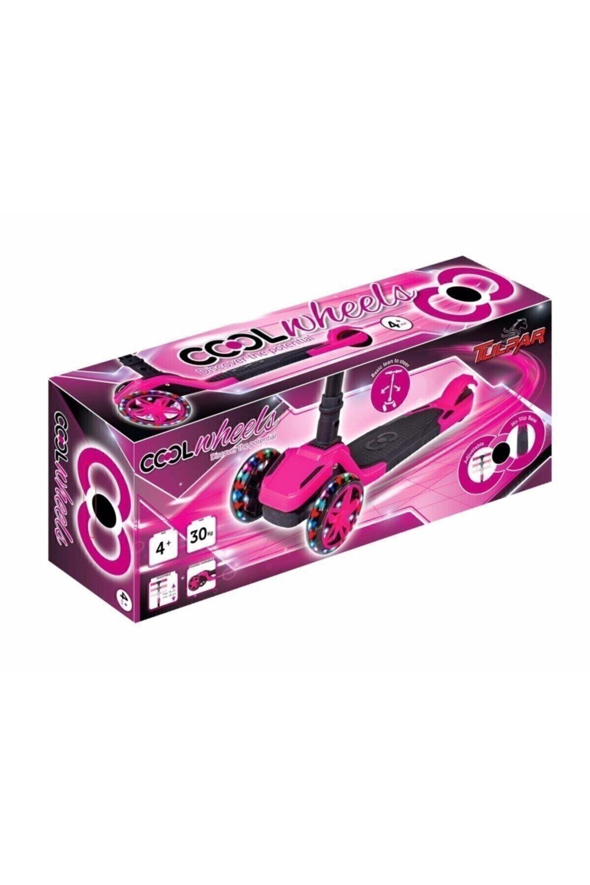 Cool Wheels Tulpar Katlanır Led Işıklı Çocuk Scooter Pembe FR59342