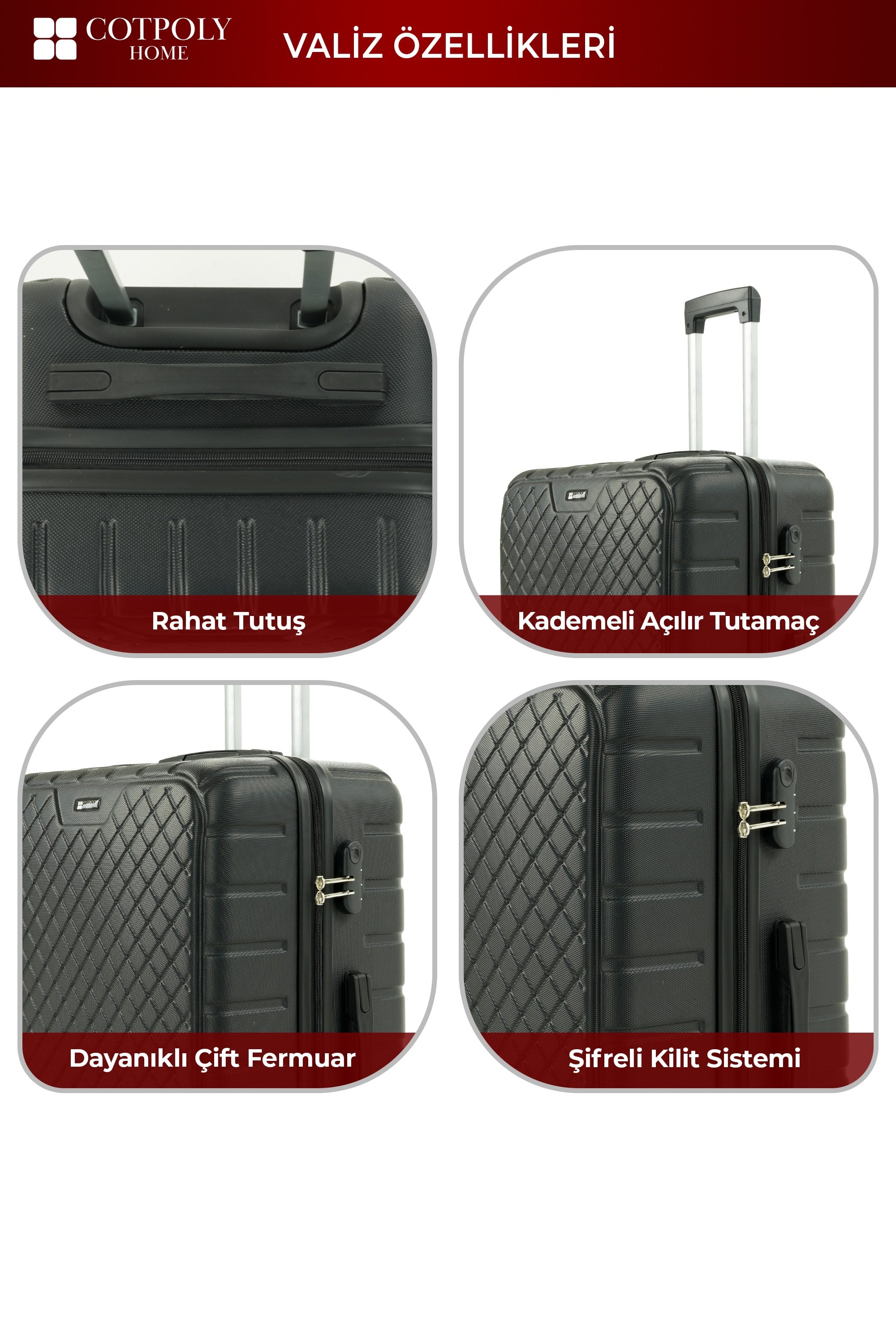 Diamond  ABS Büyük Boy Valiz 