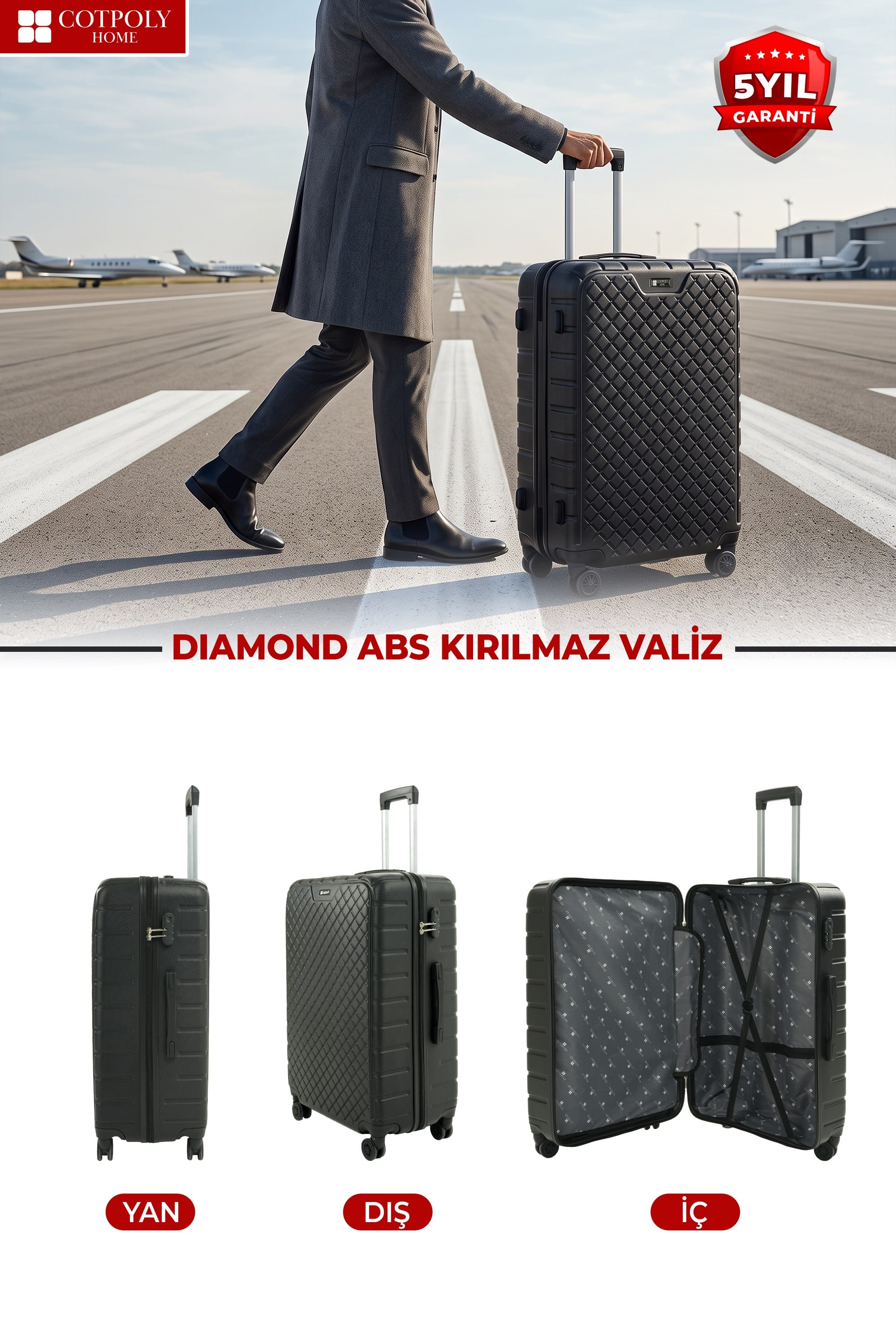 Diamond  ABS Kabin Boy Valiz 