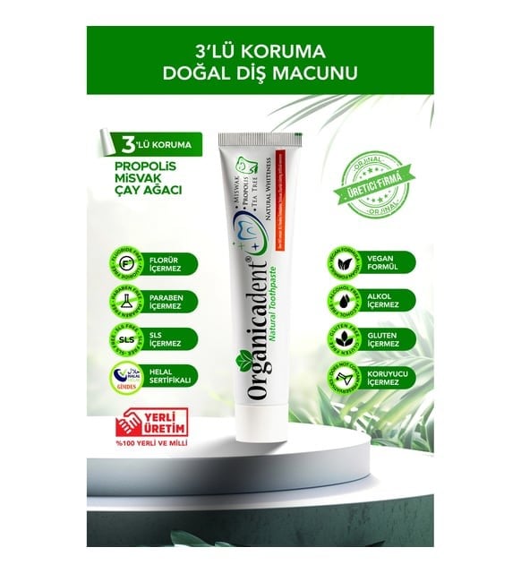 Doğal 3'lü Koruma Diş Macunu
