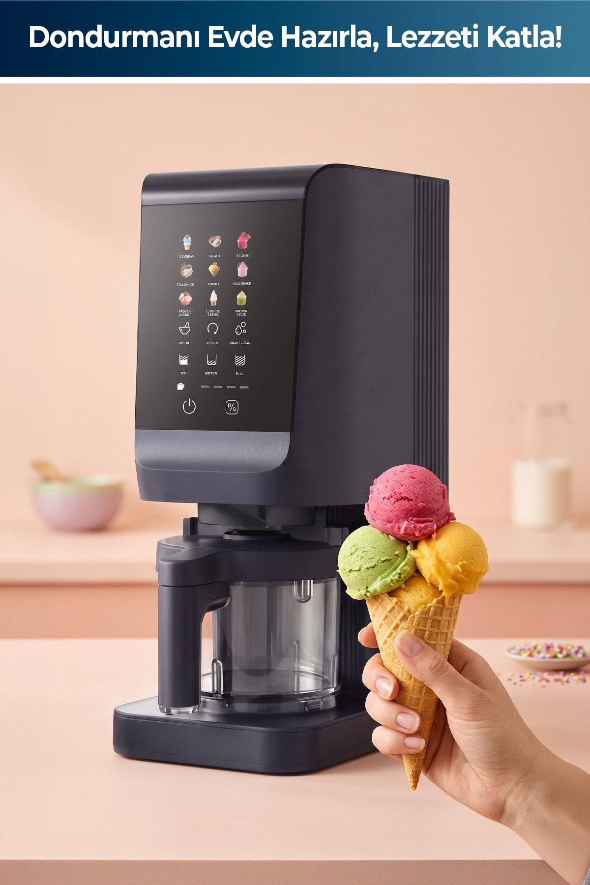 Dondurma Makinesi , Jelato, Sorbe, Milkshake Yapma Makinesi 