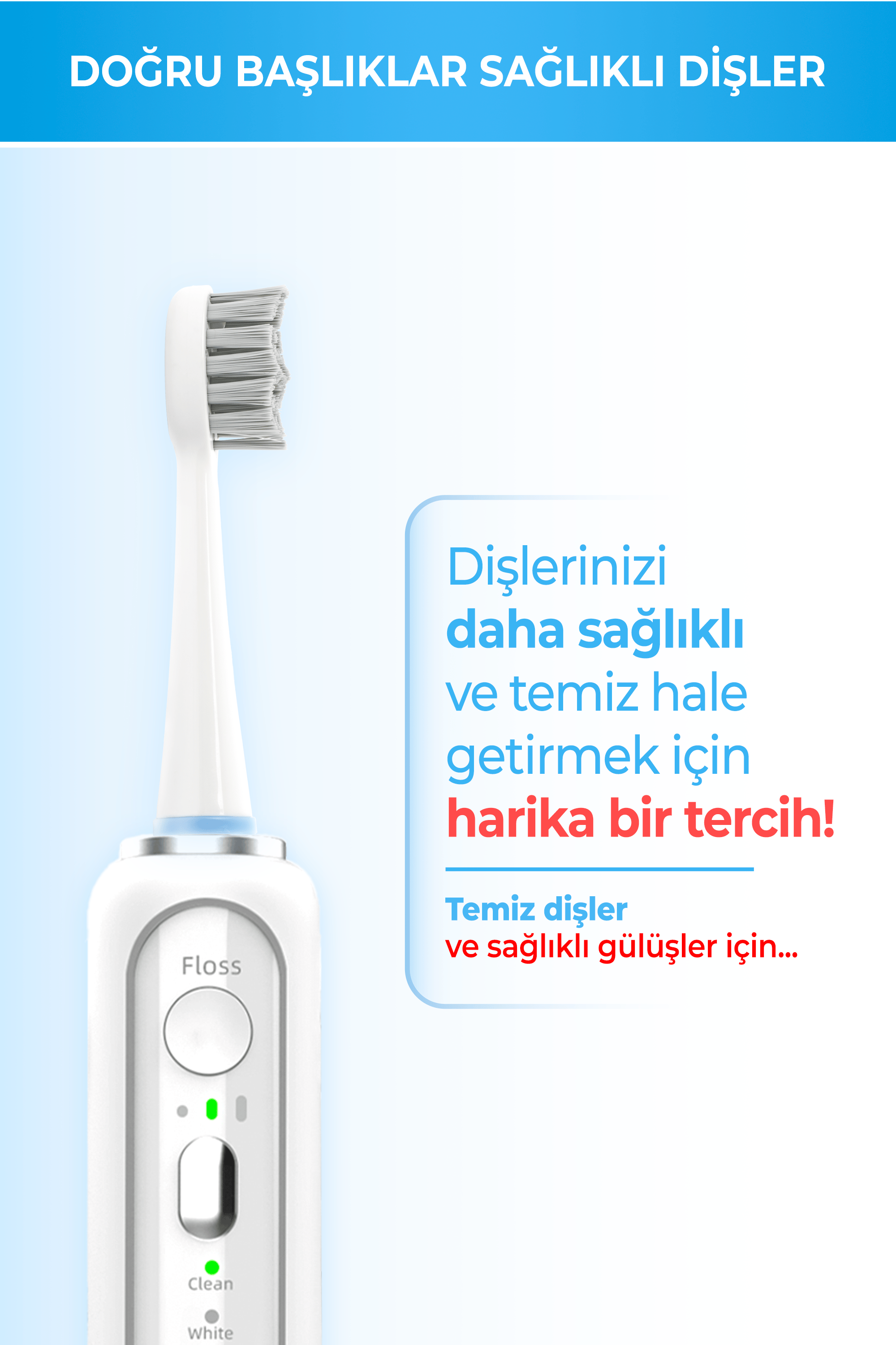 Einsteel Şarj Edilebilir Elektirikli Diş fırçası Yedek Başlık 5 'li Set