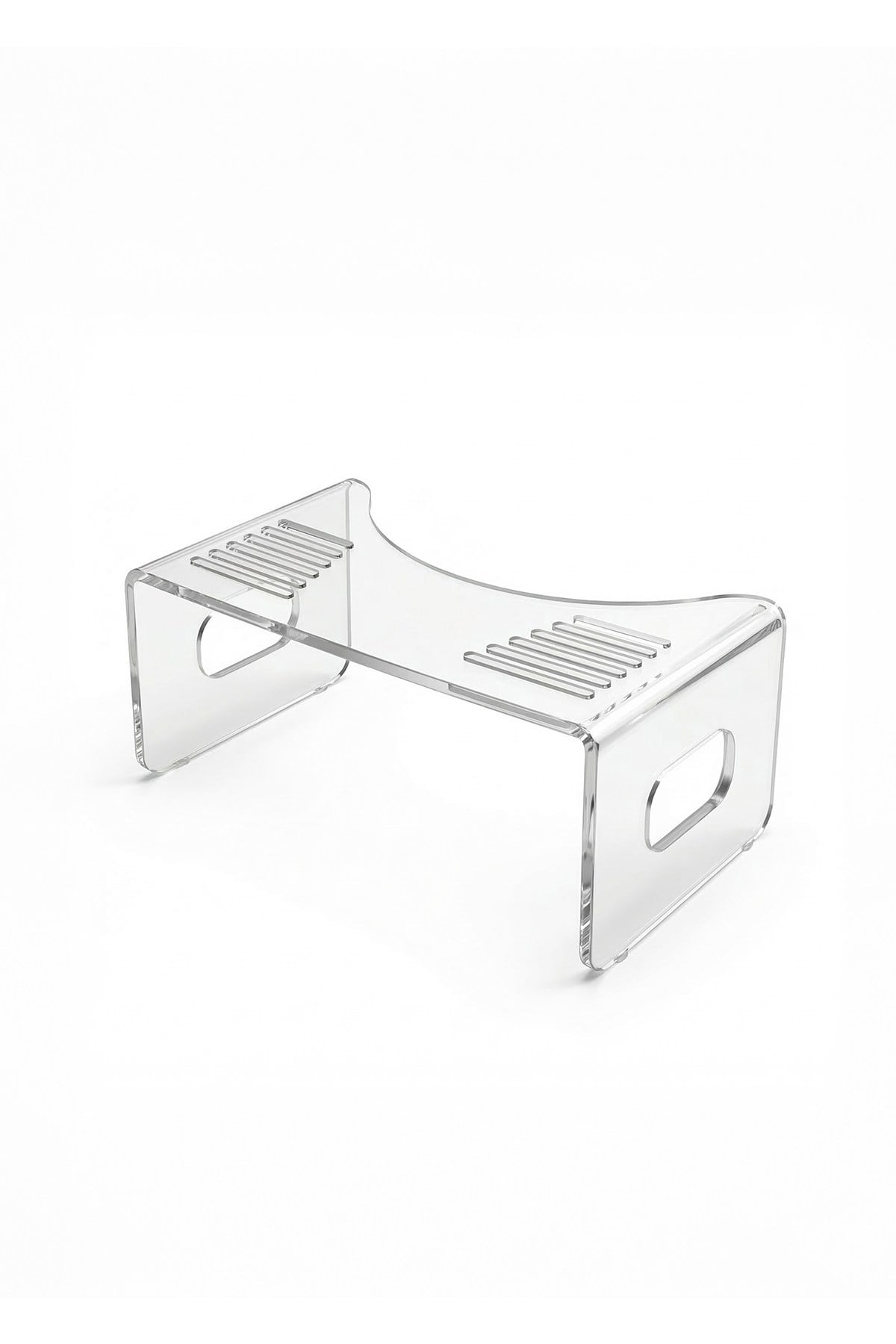 Ergonomik Pleksi Klozet Taburesi, Ayak Tükseltici 6074