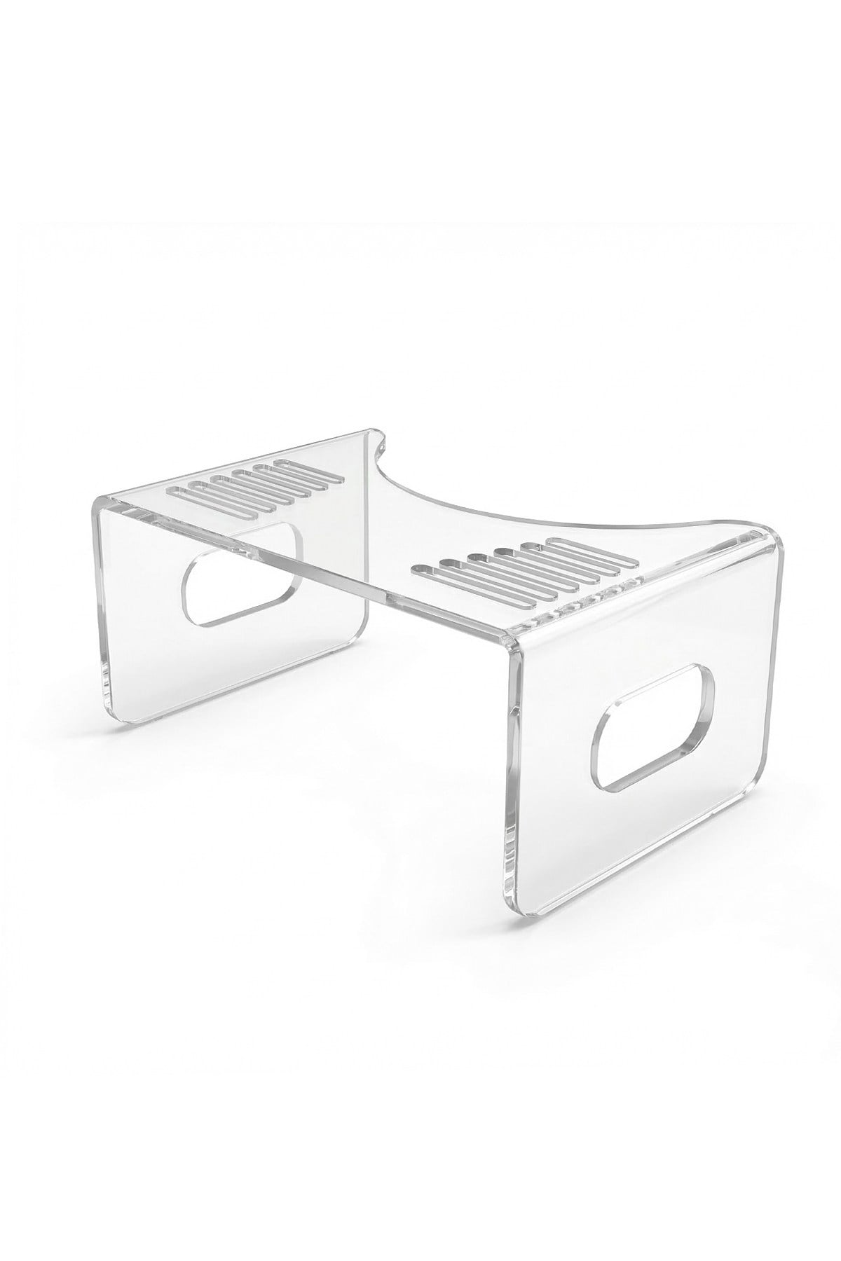 Ergonomik Pleksi Klozet Taburesi, Ayak Tükseltici 6074