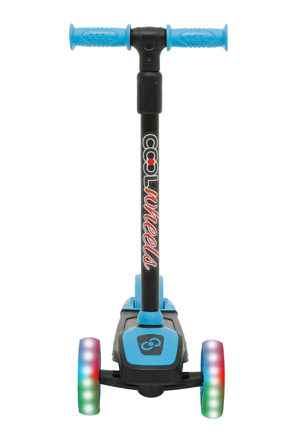 Furkan Cool Wheels Led Işıklı 3 Tekerlekli Yükseklik Ayarlı Mavi Scooter FR58055