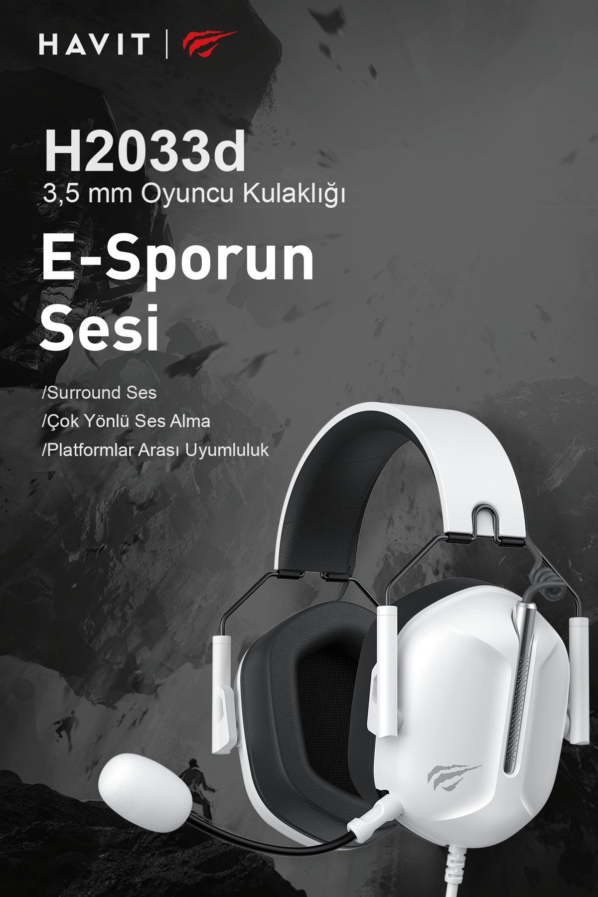 Gamenote H2033D Mikrofonlu 50mm Speaker Gaming Kulaklık 3.5mm Jack
